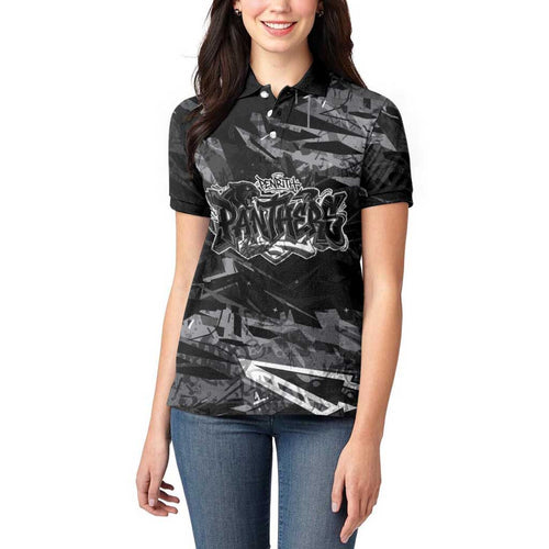 Personalized Penrith Panthers Women Polo Shirt Graffiti Grunge Abstract Urban Street Style Design