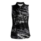 Personalized Penrith Panthers Women Sleeveless Polo Shirt Graffiti Grunge Abstract Urban Street Style Design