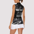 Personalized Penrith Panthers Women Sleeveless Polo Shirt Graffiti Grunge Abstract Urban Street Style Design