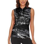 Personalized Penrith Panthers Women Sleeveless Polo Shirt Graffiti Grunge Abstract Urban Street Style Design