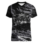 Personalized Penrith Panthers Women V-Neck T-Shirt Graffiti Grunge Abstract Urban Street Style Design