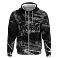 Personalized Penrith Panthers Zip Hoodie Graffiti Grunge Abstract Urban Street Style Design