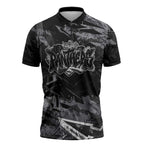 Personalized Penrith Panthers Zipper Polo Shirt Graffiti Grunge Abstract Urban Street Style Design