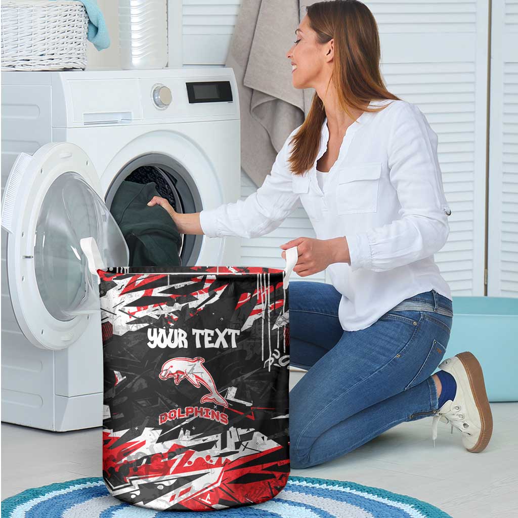 Personalized Dolphins Laundry Basket Graffiti Grunge Abstract Urban Street Style Design