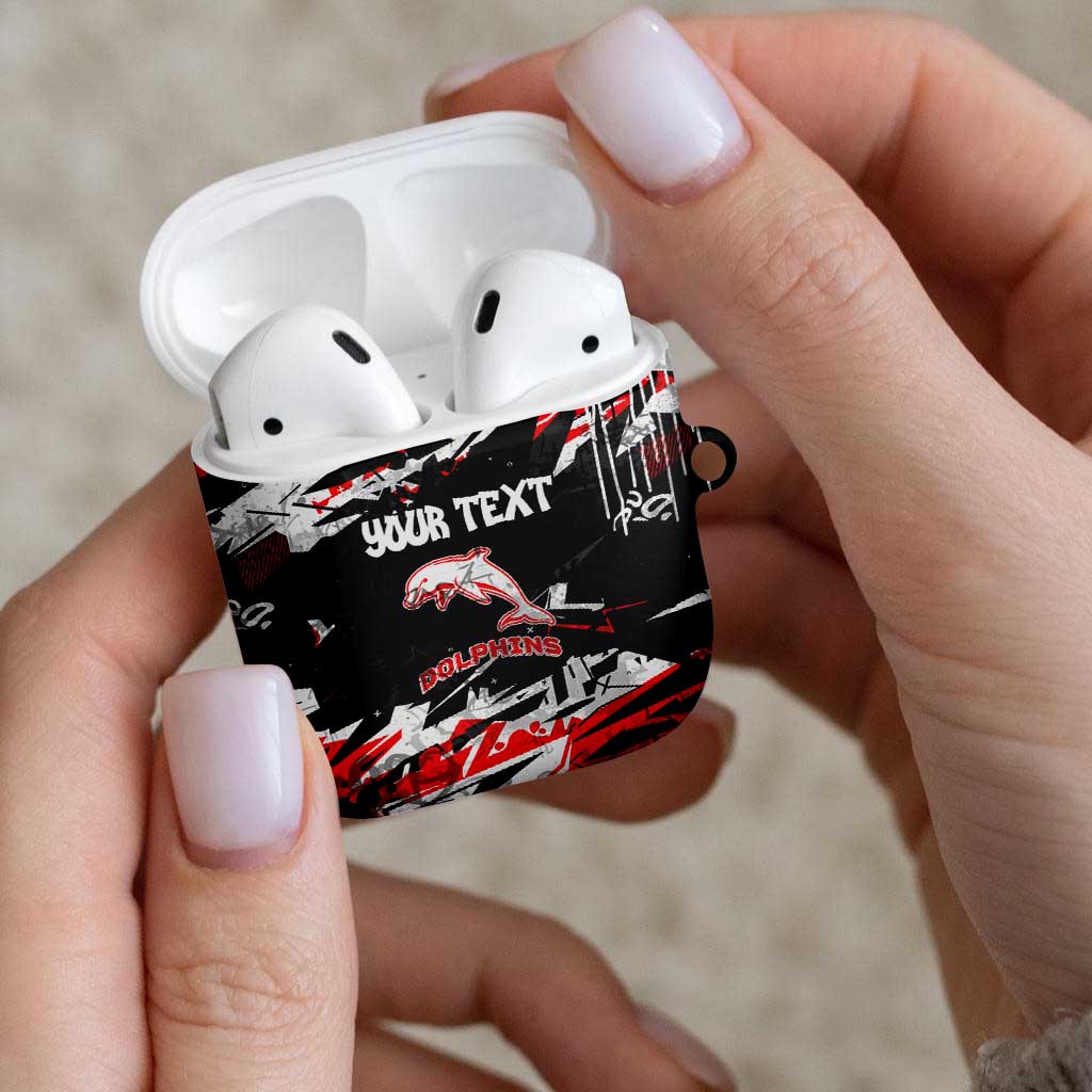 Personalized Dolphins AirPods Case Graffiti Grunge Abstract Urban Street Style Design