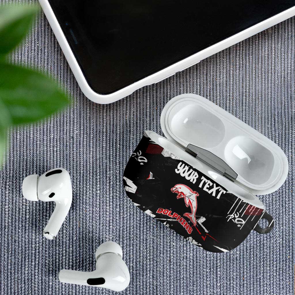 Personalized Dolphins AirPods Case Graffiti Grunge Abstract Urban Street Style Design
