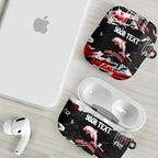 Personalized Dolphins AirPods Case Graffiti Grunge Abstract Urban Street Style Design