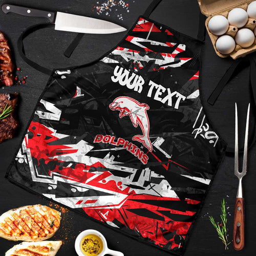 Personalized Dolphins Apron Graffiti Grunge Abstract Urban Street Style Design