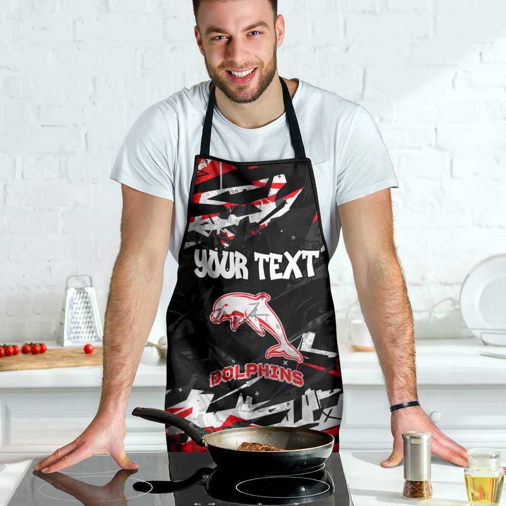 Personalized Dolphins Apron Graffiti Grunge Abstract Urban Street Style Design