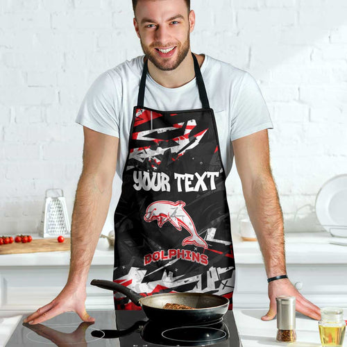 Personalized Dolphins Apron Graffiti Grunge Abstract Urban Street Style Design