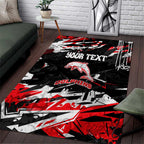 Personalized Dolphins Area Rug Graffiti Grunge Abstract Urban Street Style Design