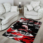 Personalized Dolphins Area Rug Graffiti Grunge Abstract Urban Street Style Design
