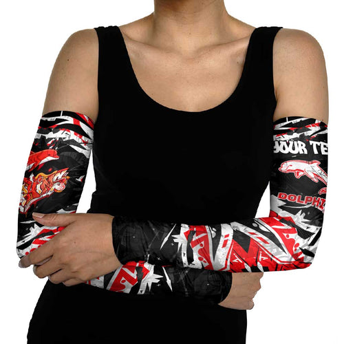 Personalized Dolphins Arm Sleeves Graffiti Grunge Abstract Urban Street Style Design