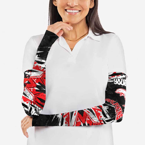 Personalized Dolphins Arm Sleeves Graffiti Grunge Abstract Urban Street Style Design
