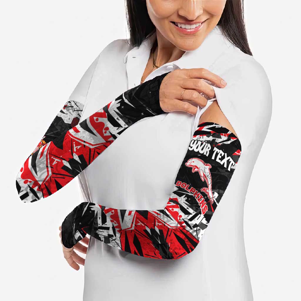 Personalized Dolphins Arm Sleeves Graffiti Grunge Abstract Urban Street Style Design