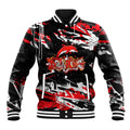 Personalized Dolphins Baseball Jacket Graffiti Grunge Abstract Urban Street Style Design