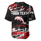 Personalized Dolphins Baseball Jersey Graffiti Grunge Abstract Urban Street Style Design