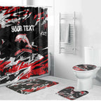 Personalized Dolphins Bathroom Set Graffiti Grunge Abstract Urban Street Style Design