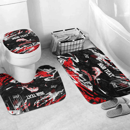 Personalized Dolphins Bathroom Set Graffiti Grunge Abstract Urban Street Style Design