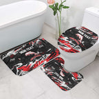 Personalized Dolphins Bathroom Set Graffiti Grunge Abstract Urban Street Style Design
