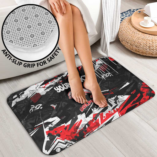 Personalized Dolphins Bathroom Set Graffiti Grunge Abstract Urban Street Style Design