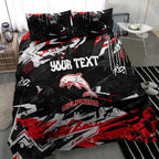 Personalized Dolphins Bedding Set Graffiti Grunge Abstract Urban Street Style Design