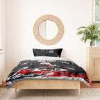 Personalized Dolphins Bedding Set Graffiti Grunge Abstract Urban Street Style Design