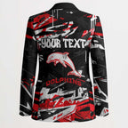 Personalized Dolphins Blazer Graffiti Grunge Abstract Urban Street Style Design