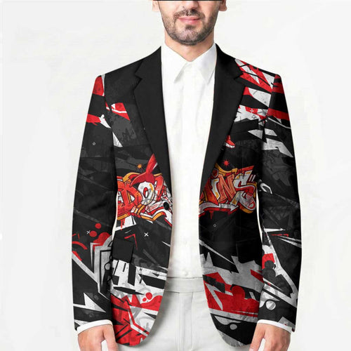 Personalized Dolphins Blazer Graffiti Grunge Abstract Urban Street Style Design