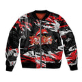 Personalized Dolphins Bomber Jacket Graffiti Grunge Abstract Urban Street Style Design
