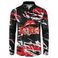 Personalized Dolphins Button Sweatshirt Graffiti Grunge Abstract Urban Street Style Design