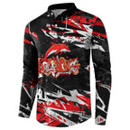 Personalized Dolphins Button Sweatshirt Graffiti Grunge Abstract Urban Street Style Design