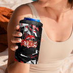 Personalized Dolphins 4 in 1 Can Cooler Tumbler Graffiti Grunge Abstract Urban Street Style Design