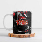 Personalized Dolphins Ceramic Mug Graffiti Grunge Abstract Urban Street Style Design