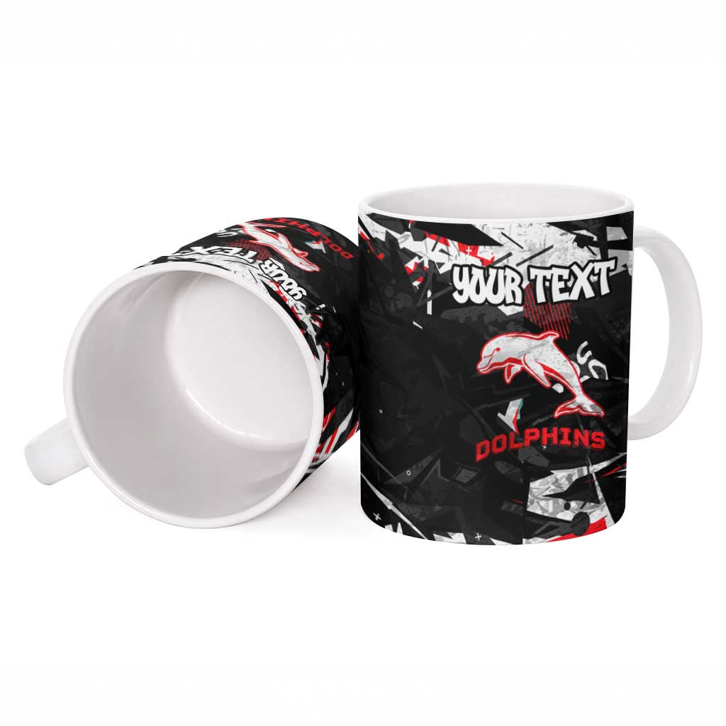 Personalized Dolphins Ceramic Mug Graffiti Grunge Abstract Urban Street Style Design