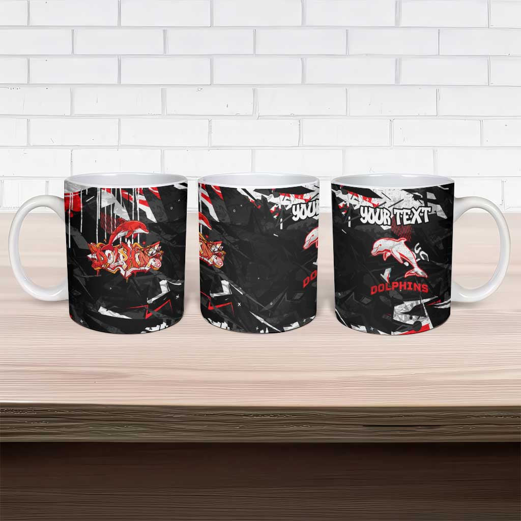 Personalized Dolphins Ceramic Mug Graffiti Grunge Abstract Urban Street Style Design