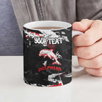 Personalized Dolphins Ceramic Mug Graffiti Grunge Abstract Urban Street Style Design