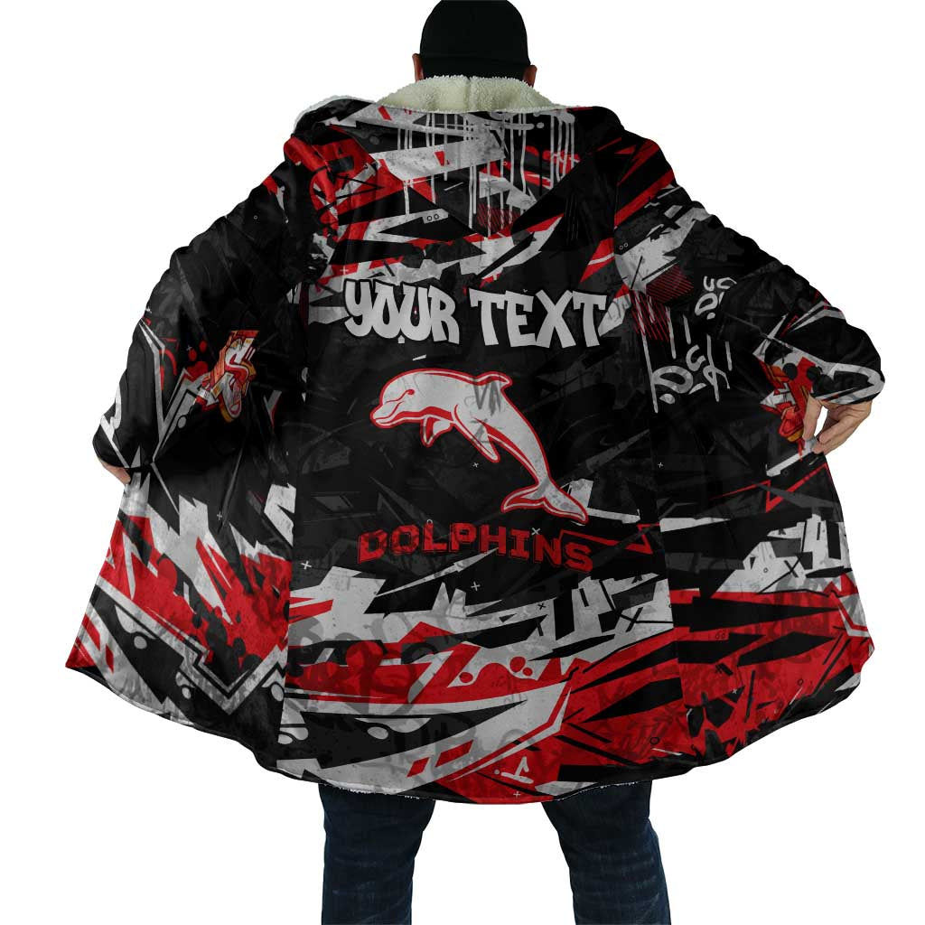 Personalized Dolphins Cloak Graffiti Grunge Abstract Urban Street Style Design