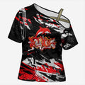 Personalized Dolphins Cross Shoulder Shirt Graffiti Grunge Abstract Urban Street Style Design