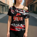 Personalized Dolphins Cross Shoulder Shirt Graffiti Grunge Abstract Urban Street Style Design
