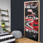 Personalized Dolphins Door Cover Graffiti Grunge Abstract Urban Street Style Design