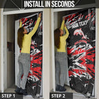 Personalized Dolphins Door Cover Graffiti Grunge Abstract Urban Street Style Design