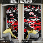 Personalized Dolphins Door Cover Graffiti Grunge Abstract Urban Street Style Design