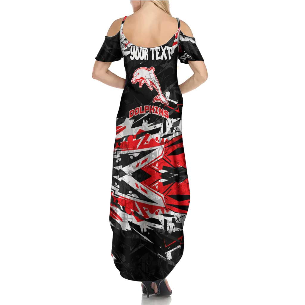Personalized Dolphins Family Matching Summer Maxi Dress and Hawaiian Shirt Graffiti Grunge Abstract Urban Street Style Design