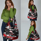 Personalized Dolphins Grocery Bag Graffiti Grunge Abstract Urban Street Style Design