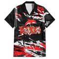 Personalized Dolphins Hawaiian Shirt Graffiti Grunge Abstract Urban Street Style Design
