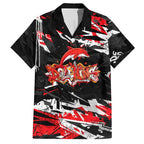 Personalized Dolphins Hawaiian Shirt Graffiti Grunge Abstract Urban Street Style Design