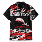 Personalized Dolphins Hawaiian Shirt Graffiti Grunge Abstract Urban Street Style Design