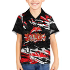 Personalized Dolphins Hawaiian Shirt Graffiti Grunge Abstract Urban Street Style Design