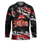 Personalized Dolphins Hockey Jersey Graffiti Grunge Abstract Urban Street Style Design